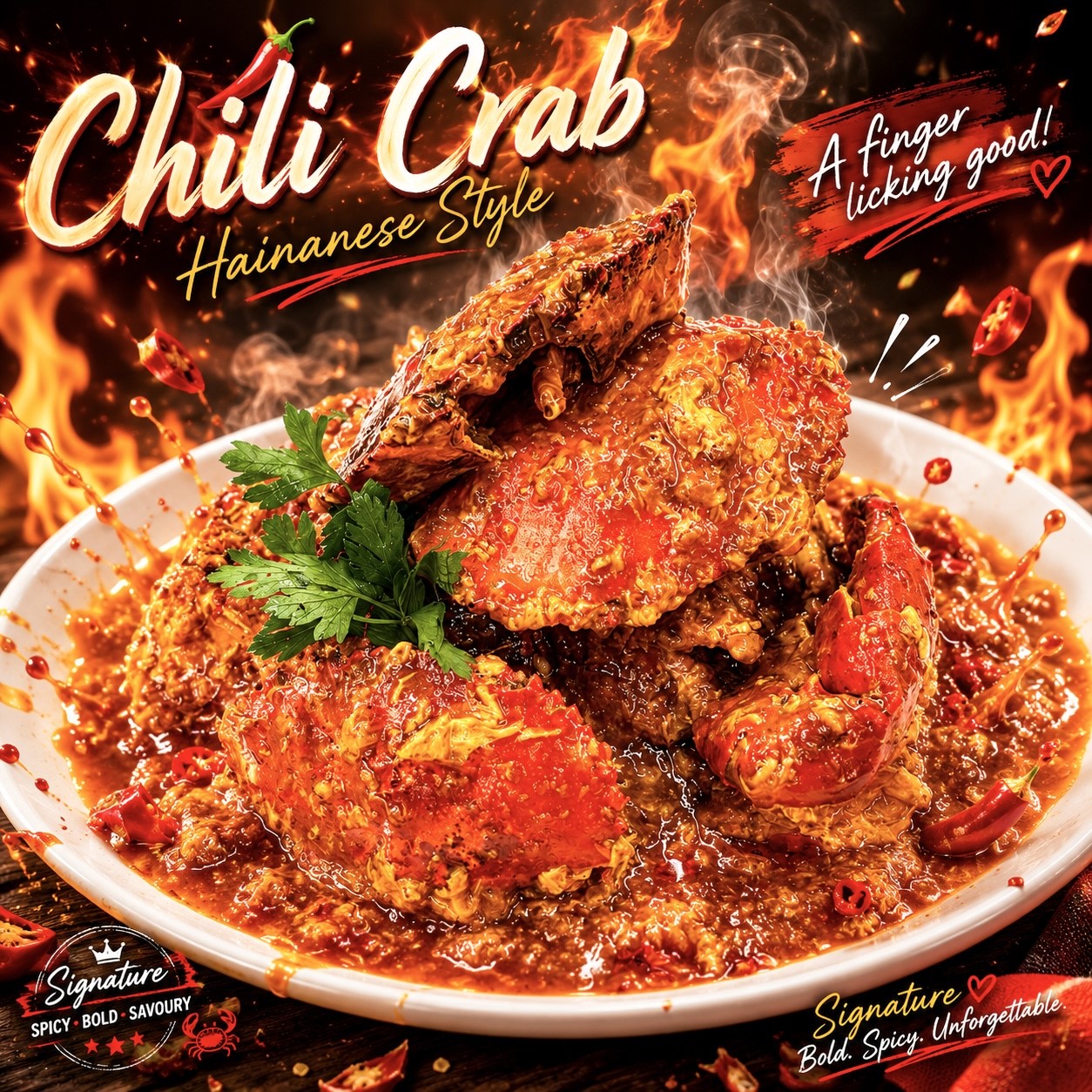 chili crab signature hainanese style